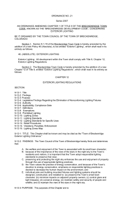 Chapter 12 Exterior Lighting Regulations, 06/07