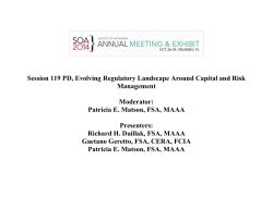 Evolving Regulatory Landscape Around Capital and Risk