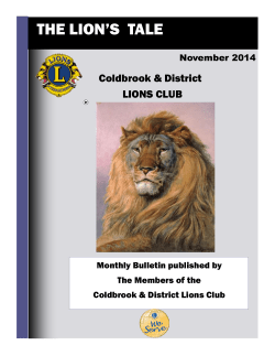 November 2014 - Coldbrook Lions