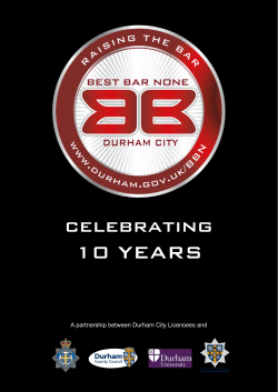 2017 Best Bar None Scheme brochure