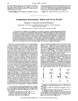 Coadsorbate Interactions: Sulfur and CO on Ni( 100)