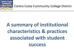 Institutional Characteristics - Contra Costa Community College