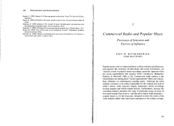Commercial radio and popular music: Processes of selection and