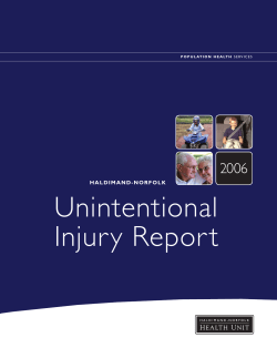 Unintentional Injury Report - Haldimand