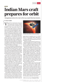 Indian Mars craft prepares for orbit