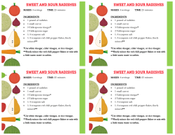 MAKES: 4 servings TIME: 25 minutes INGREDIENTS &bull; 1 pound of