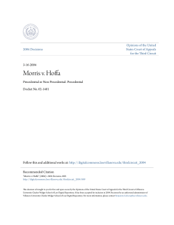 Morris v. Hoffa - Villanova University School of Law Digital Repository