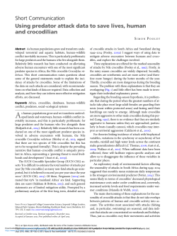 Short Communication Using predator attack data to save lives