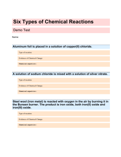 Reactions demo test