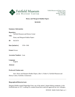 Rudkin Family Papers (MS B138) - Fairfield Museum and History