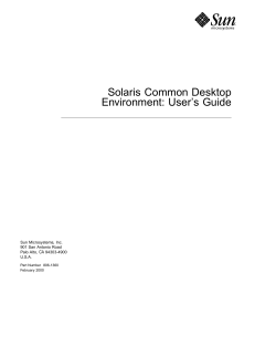Solaris Common Desktop Environment: User`s Guide