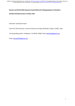 Nuclear and Plastid DNA Sequence-based Molecular