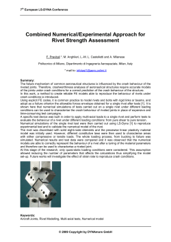 Combined Numerical/Experimental Approach for Rivet Strength