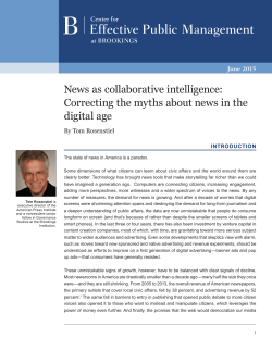 News as collaborative intelligence