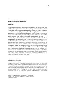 1 General Properties of Nitrides - Wiley-VCH