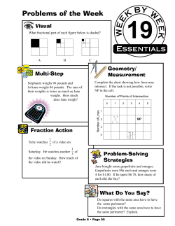 Problems of the Week