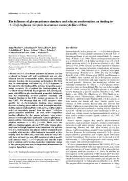 The influence of glucan polymer structure and