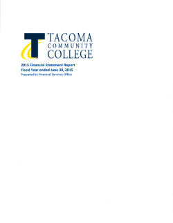 FY15 Financial Statements - Tacoma Community College