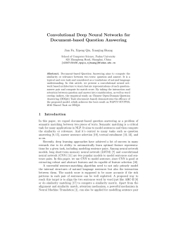 Convolutional Deep Neural Networks for Document