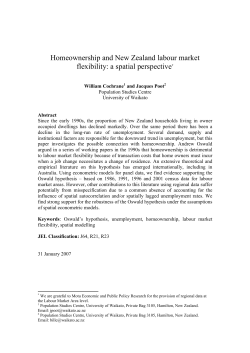 Homeownership and New Zealand labour market flexibility: a spatial
