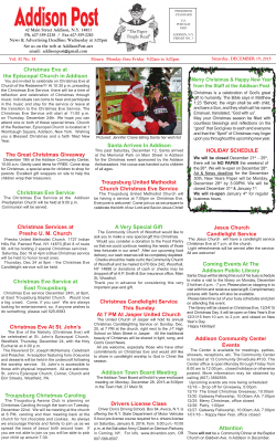Christmas Eve at the Episcopal Church in Addison A Very Special