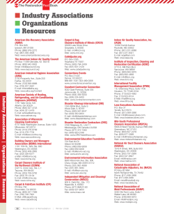 n Industry Associations n Organizations n Resources