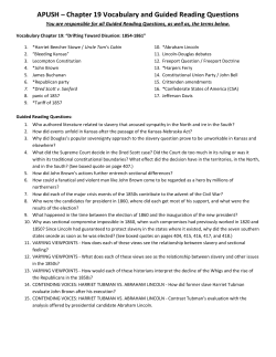 APUSH &ndash; Chapter 19 Vocabulary and Guided