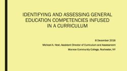 Identifying and Assessing General Education Competencies Infused