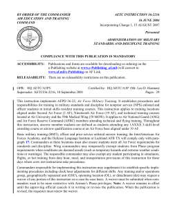 AETCI36-2216 Administration of Military Standards and Discipline
