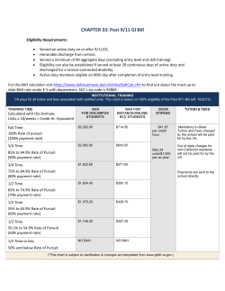 CHAPTER 33: Post 9/11 GI Bill