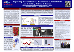 Expanding Electrochemical Bio-sensors to Detect Ricin