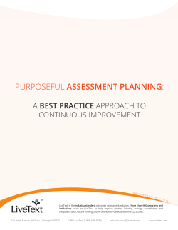 LiveText Purposeful Assessment Planning