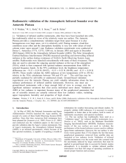 Radiometric validation of the Atmospheric Infrared