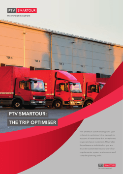 PTV SMARTOUR: ThE TRIP OPTIMISER