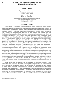 1 Structure and Chemistry of Zircon and Zircon