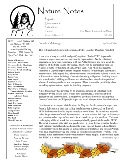 Nature Notes - Pajarito Environmental Education Center