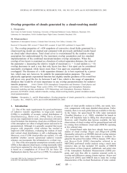 Overlap properties of clouds generated by a