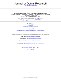 Emdogain Stimulates Matrix Degradation by Osteoblasts