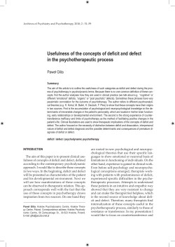 Usefulness of the concepts of deficit and defect in the