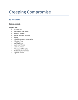 Creeping Compromise - A New You Ministry