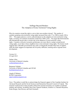 Suffrage Beyond Borders: The Adoption of Extra