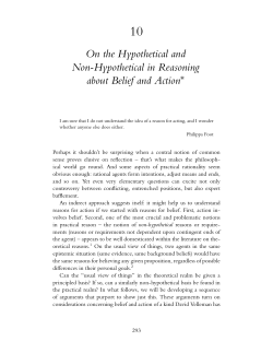 On the Hypothetical and Non-Hypothetical in Reasoning about