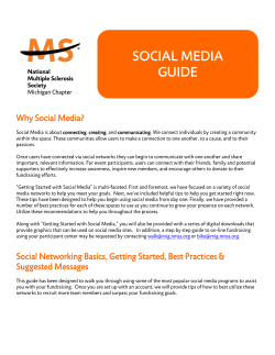 social media guide - National Multiple Sclerosis Society