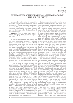 the obscurity of emily dickinson, an examination of “tell all the truth”