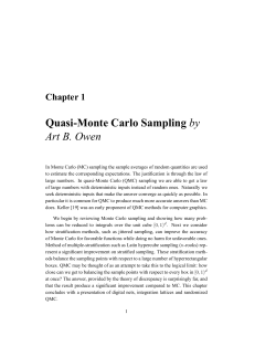 Chapter 1 Quasi-Monte Carlo Sampling by Art B. Owen