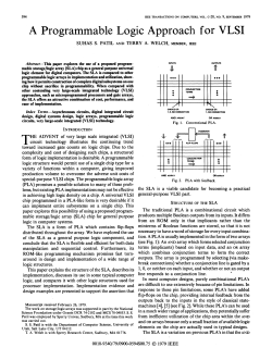 A Programmable Logic Approach for VLSI