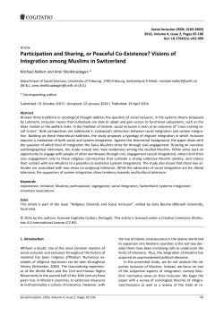 Participation and Sharing, or Peaceful Coexistence