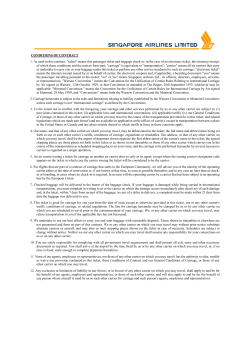 CONDITIONS OF CONTRACT 1. As used in this contract: "ticket