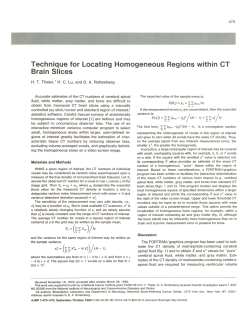 Technique for Locating Homogeneous Regions within CT Brain Slices