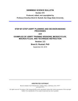 Step-by-step USRPT Planning and Decision